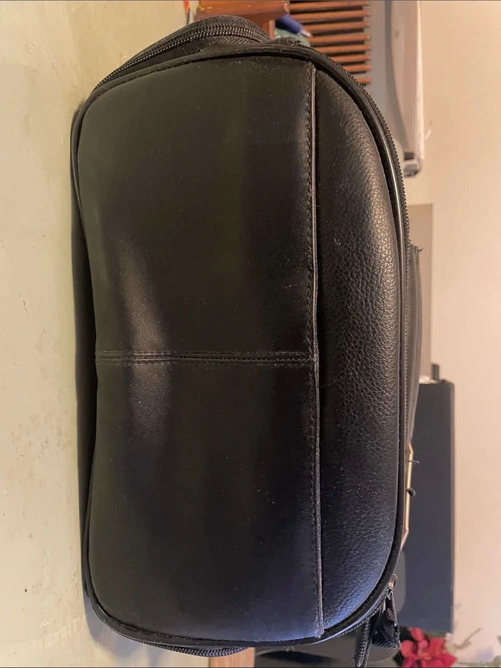 Ambico Black Leather Crossbody Camera Bag - Unbranded